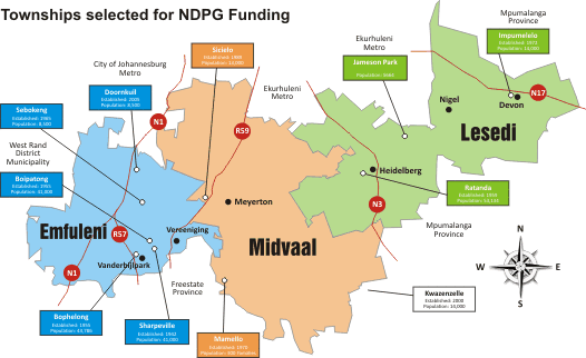 Townships selected for NDPG Funding