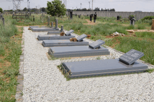 The Vuka cemetery where tombstones were erected on graves of the survivors of the September 3 massacre